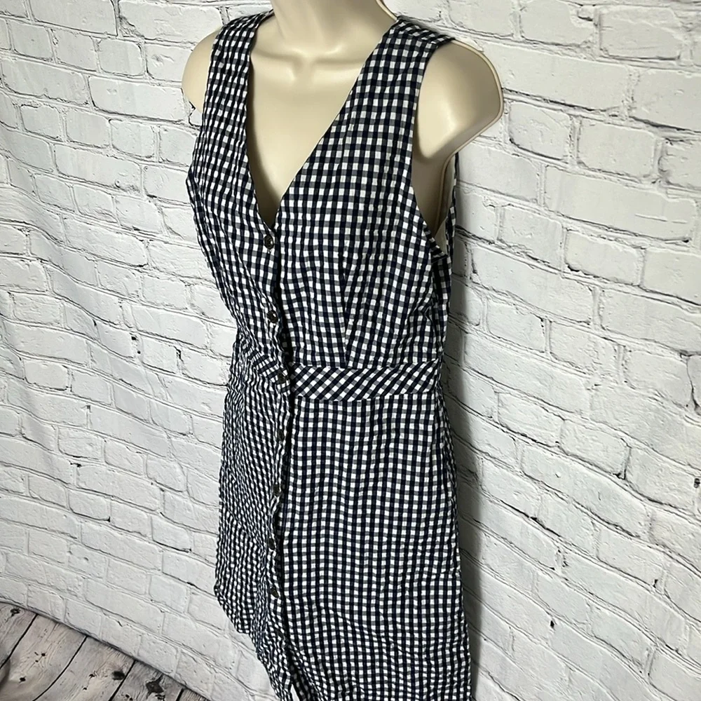 J. Crew Black and White Buttoned Sheath Sundress